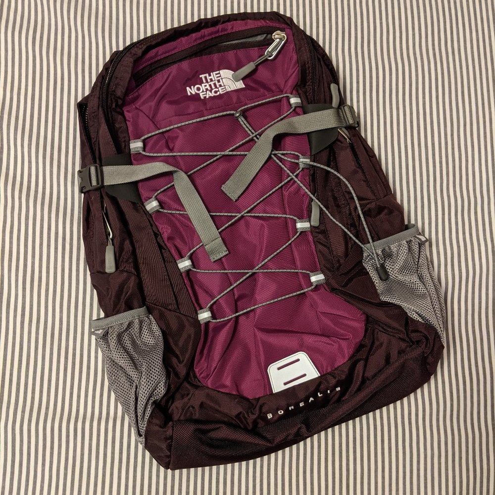 Purple Borealis North Face Backpack EUC